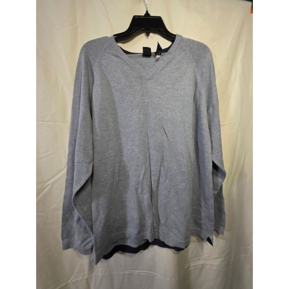 GAP L Gray 100% Cotton Crewneck Sweatshirt Pullover Unisex Adults